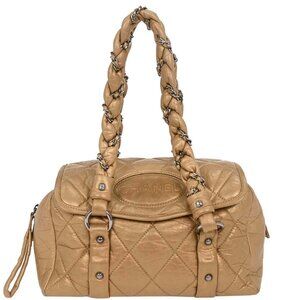 Chanel Gold Calfskin Ladyblade Handbag 186731